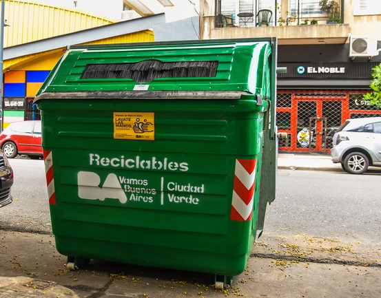 contenedor verde